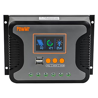 PowMr PWM Solar Charge Controller 12V, 24V, 36V or 48V LifePO4 or Lead Acid