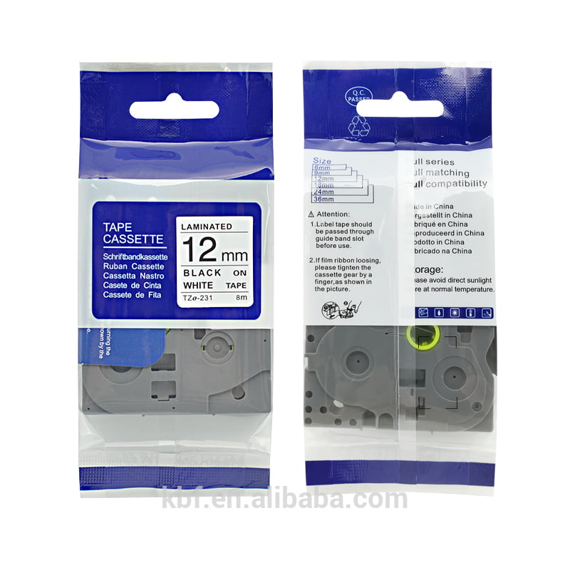Brother Compatible TZe Labelling Tape – 12mm wide – 8m Long Brother Compatible TZe Labelling Tape – 12mm wide – 8m Long