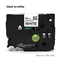 Brother Compatible TZe Labelling Tape - 24mm wide - 8m Long/Black on Gold